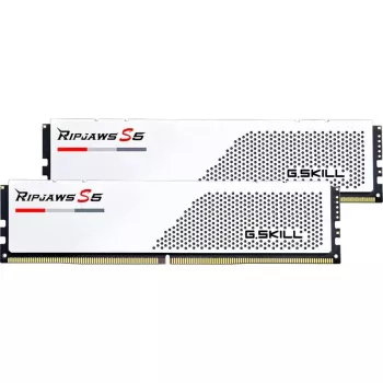 DIMM 32 GB DDR5-6000, memoria blanca, F5-6000J2836G16GX2-RS5W, Ripjaws S5, INTEL XMP