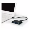 Hub USB Port Designs 900121 USB 3.2 Gen 1 Type-A 5000 Mbit/s negro