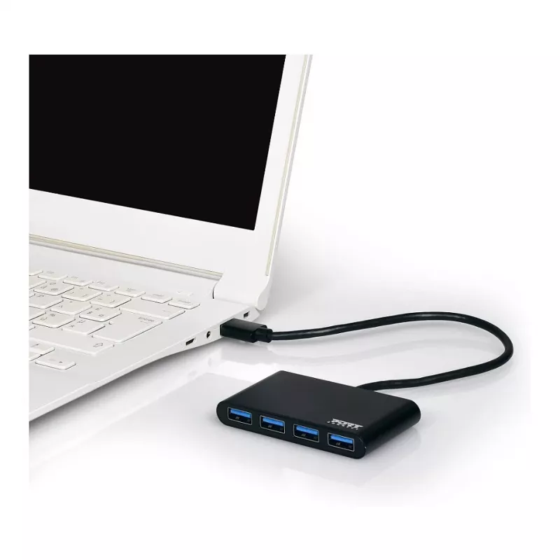 Hub USB Port Designs 900121 USB 3.2 Gen 1 Type-A 5000 Mbit/s negro
