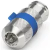 Toma IEC/Koax de instalación fácil (plata/azul, 6,5 - 8,0 mm)