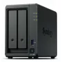 NAS Synology DiskStation DS725+ 2-Bay Ryzen R1600 4GB DDR4 ECC, 2.5GbE, 2x M.2, compatibilidad RAID, 0TB, negro