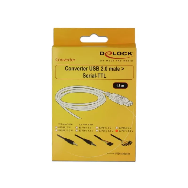 Cable USB DeLOCK 1,8 m USB2.0-A/TTL 6 polos negro