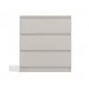 Cómoda MALWA M3 de top e shop — 3 cajones, 700×750×400 mm, tablero de partículas, acabado mate crema