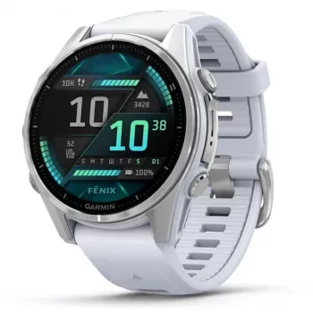 Garmin Fenix 8 3,3 cm (1,3) AMOLED 43 mm Digital 416 x 416 píxeles Pantalla táctil Plata Wi-Fi GPS (satélite)