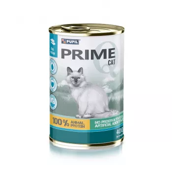 PUPIL Prime rico en salmón con trucha - Comida húmeda para gatos - 400 g