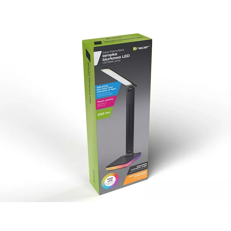 Tracer 47710 Prisma lámpara de escritorio LED negra