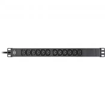 Alargador con regleta Brennenstuhl 1390007112 2 m 12 tomas de corriente interior negro plata