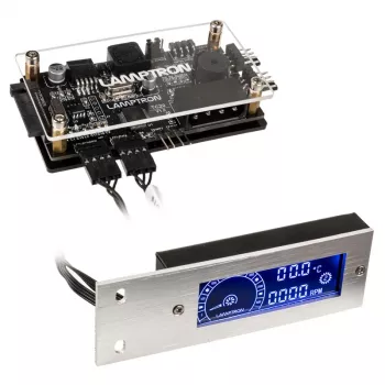 Controlador de ventiladores y LED RGB PCI Lamptron TC20 - plateado
