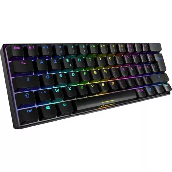 Sharkoon SGK50 S4 Teclado gaming USB AZERTY Francés Negro 60% RGB LED