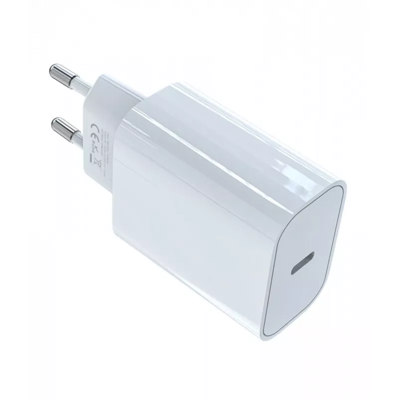 Cargador universal USB C 20W Power Delivery blanco
