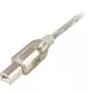Delock 82057 cable USB 2.0 Type-A macho a Type-B macho, 0,5 m, transparente