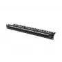 PATCH PANEL 24 PUERTOS 1U 19 CAT.6A UTP CON ORGANIZADOR DE CABLES NEGRO LANBERG