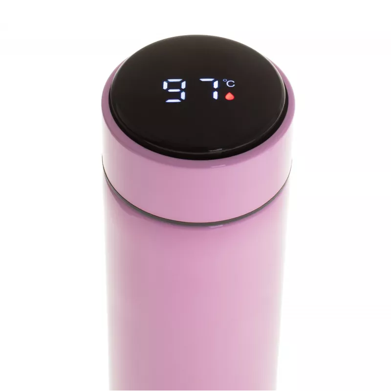Botella térmica Adler AD 4506P acero inoxidable con funda de silicona, rosa, con aislamiento al vacío
