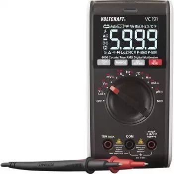 VOLTCRAFT VC191 Multímetro de mano digital CAT III 600 V Pantalla (cuentas): 6000 (VC-12232375)