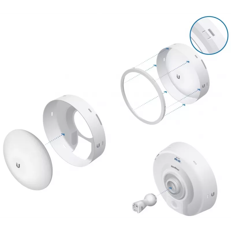 Ubiquiti IsoBeam, apantallamiento de aislamiento RF para NanoBeam NBE-M5-16 y NBE-5AC-16