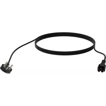 Cable de alimentación Vision TC 3MUKCVLF/BL 3m BS 1363 IEC C5 Negro