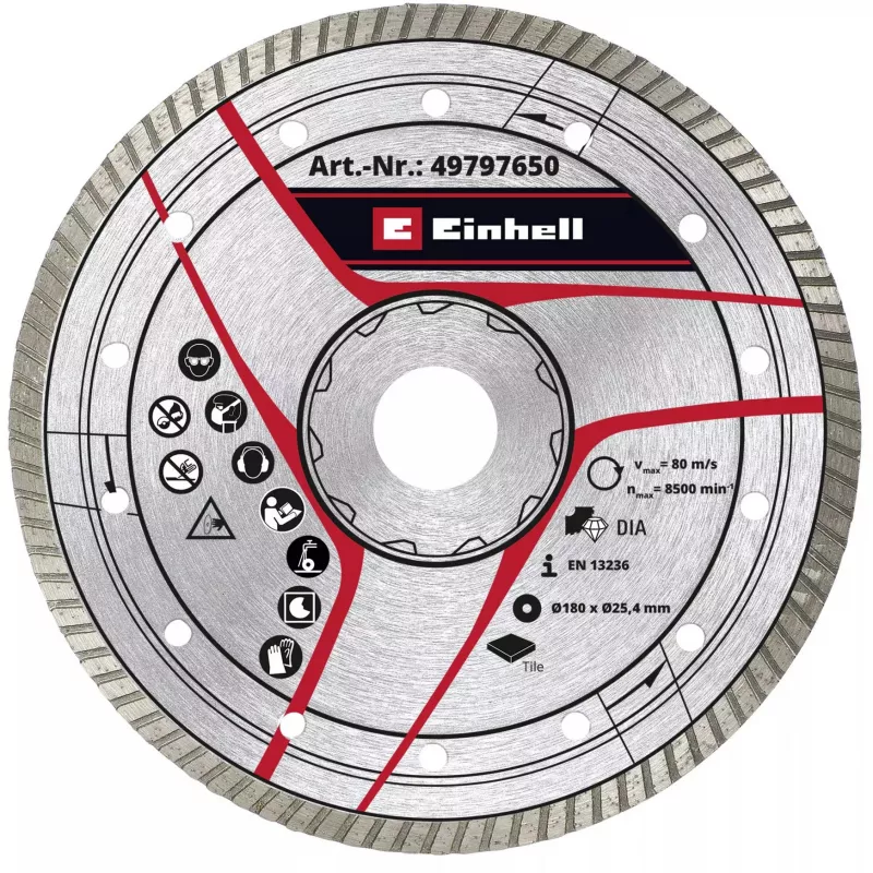 KWB disco de corte diamantado turbo Ø 180 x 25,4 x 2,6 mm