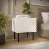 Mesita de noche Cama LUCCA 2 uds. 47x40x52 cm blanco MDF/aglomerado