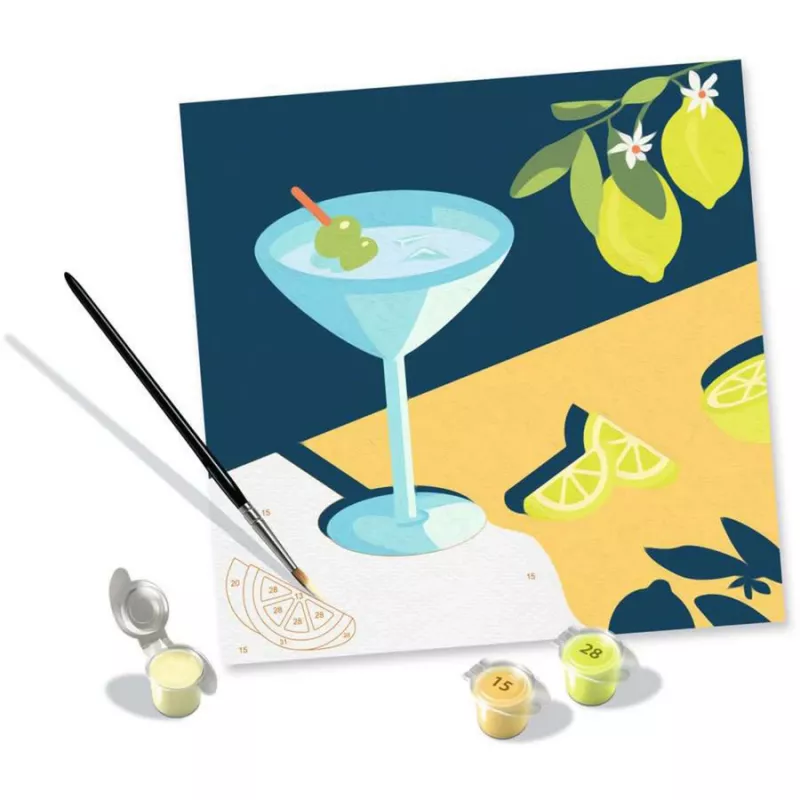 Set de pintura Ravensburger CreArt Mocktail Lemon – set de pintar por números