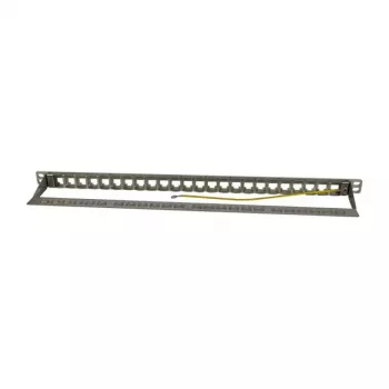 Keystone, soporte de módulo, 48,30 cm (19) panel de parcheo para 24 módulos TP, 0,5HE, gris claro (S216333)