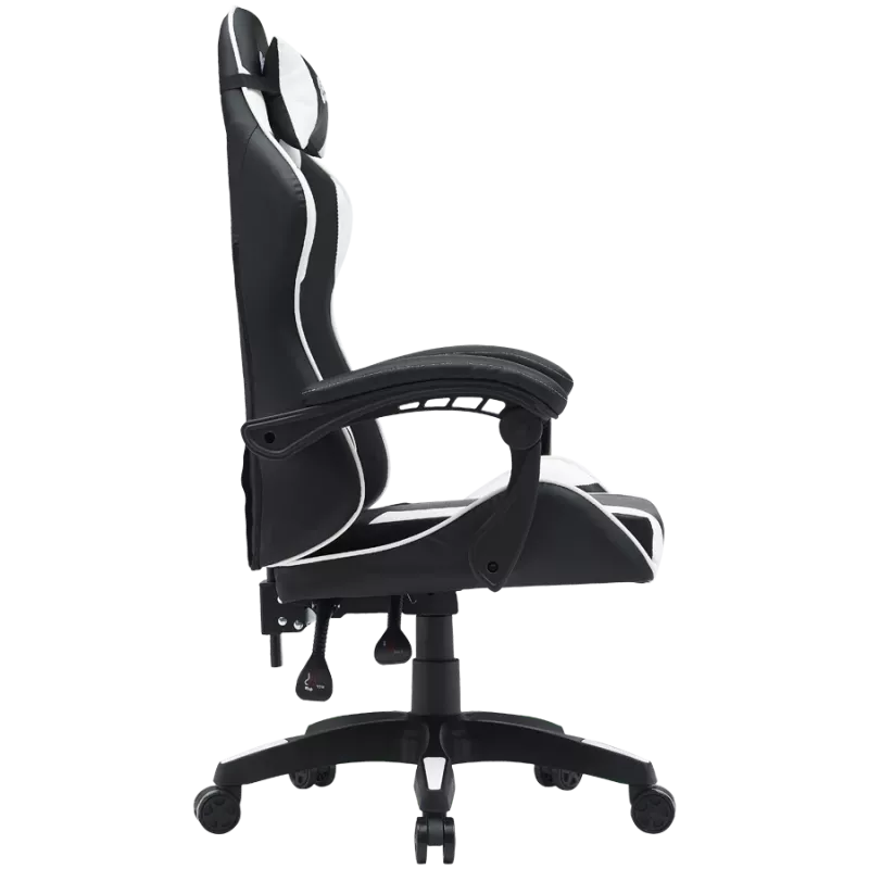 Silla gaming CANYON Core SGCH2 — negro/blanco, diseño ergonómico, altura ajustable