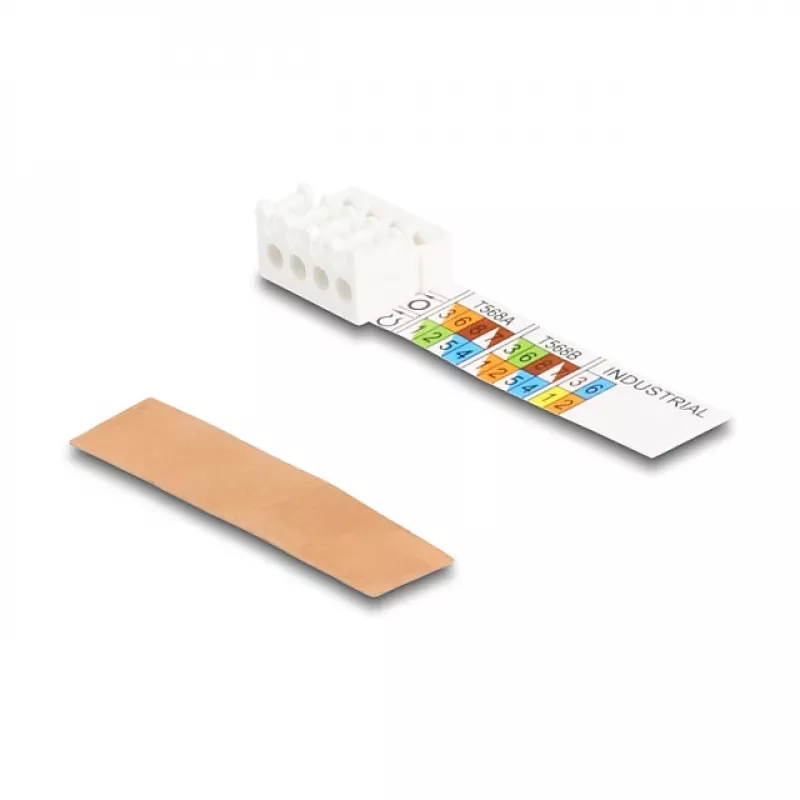 Conector macho RJ45 DeLOCK, montaje en campo Cat.6A con prensaestopas y tapa antipolvo