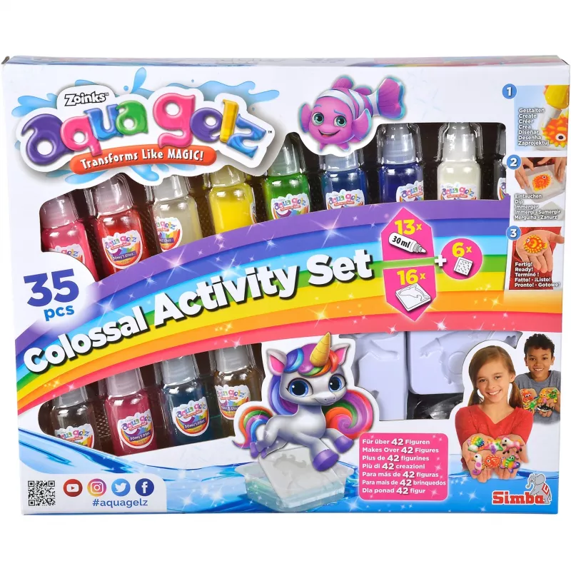 Gel a base de agua para juego creativo SIMBA Crafts Simba Aqua Gelz Colossal Set 106322566