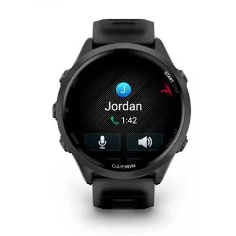 Smartwatch GARMIN Forerunner 570 — Caja de aluminio gris pizarra de 47 mm, correa de silicona negra translúcida
