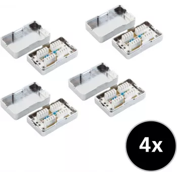 Set de alargadores de red ShiverPeaks 75001-SET4 Cat. 6 pack de 4