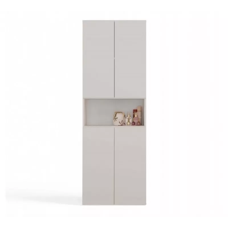 Armario de baño Nel DK 1K cesta color crema