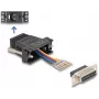 Adaptador cambiador de género DELOCK 67087 — D-Sub 15 (HD) hembra a RJ12 negro
