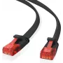 Cable de red helos Ultra plano y delgado Cat 6 5,0 m negro