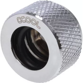 Alphacool HT 13mm Racor de rosca para HardTube G1/4 - moleteado - Cromo (17188)