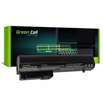 Green Cell - Batería para portátil (equivalente a: HP RW556AA, HP HSTNN-C48C) - Ión de litio - 6 celdas - 4400 mAh - Negro - para HP 2510p, Business Notebook nc2400, EliteBook 2530p,