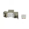 Módulo Keystone Synergy 21 conector hembra TP RJ45 CAT6A 500MHz corto con abrazadera de cable - cable - digital/datos