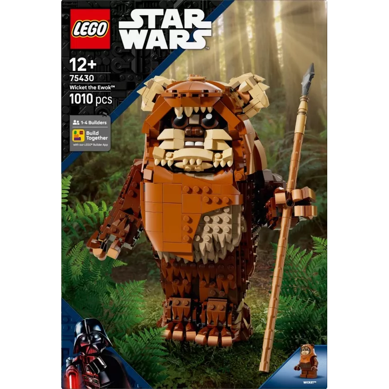 Set LEGO Star Wars Construct Wicket the Ewok 75430 — 1010 piezas, modelo de 230 mm, edad 12+