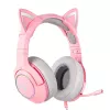 Auriculares Onikuma K9 rosa RGB gaming