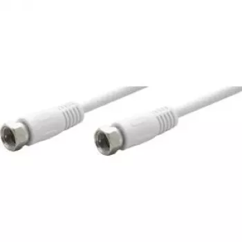 Wentronic Goobay cable de conexión SAT, blanco, 10 m - conector macho F conector macho F (11742)