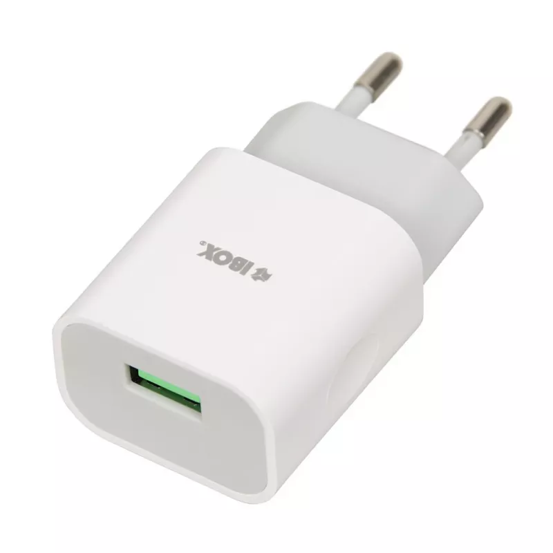 Cargador iBOX C-41 USB 2A, 1 puerto USB, cable microUSB, blanco