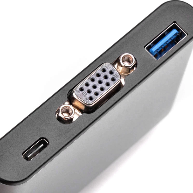 SilverStone SST-EP06C USB 3.1 Type-C a VGA / USB Type-C / USB Type-A hub adaptador
