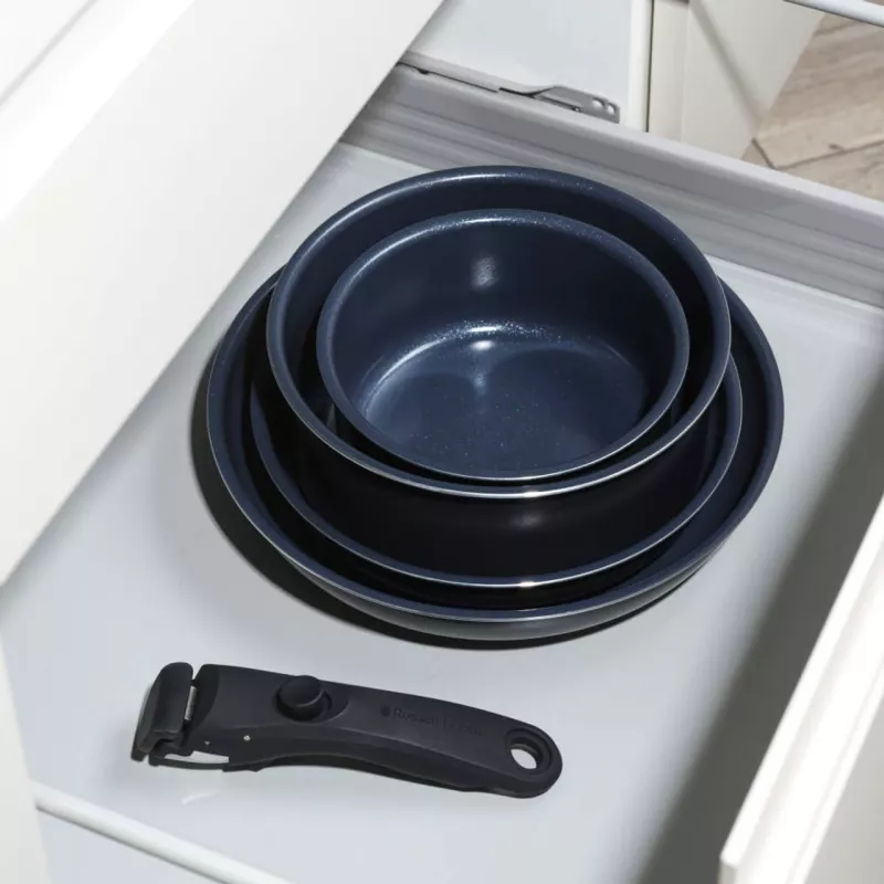 Set de ollas Russell Hobbs RH03319EU7, 5 piezas, sartenes antiadherentes, aptas para lavavajillas