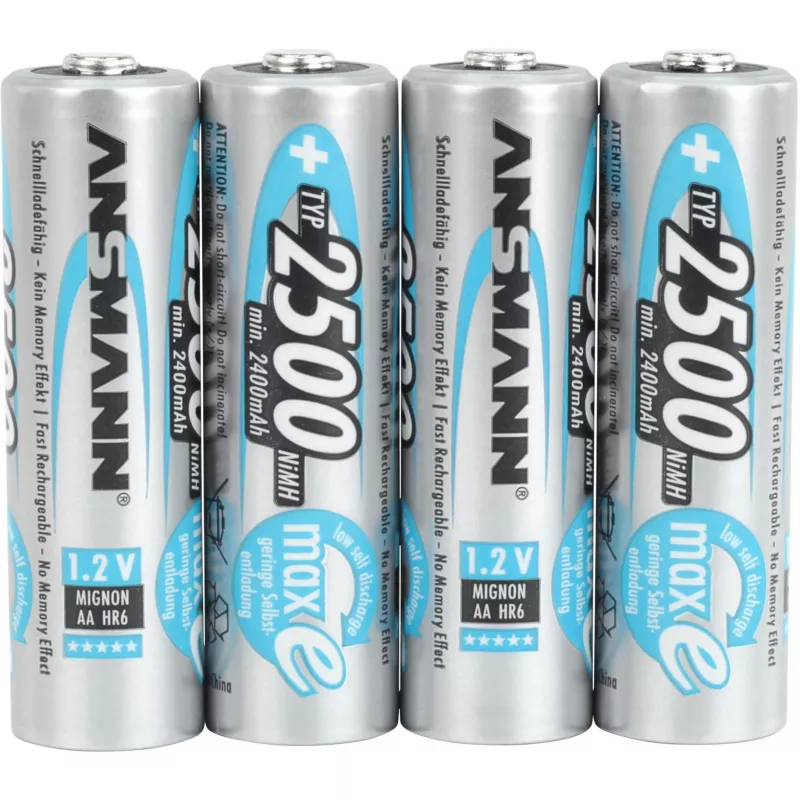 Pila AA Ansmann 2500mAh maxE plus níquel-metal hidruro NiMH