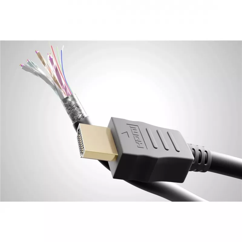 Goobay 61296 - Cable HDMI High Speed con conector en ángulo Ethernet 4Ka60Hz 2.0 - Cable - Digital/Display/Video