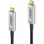 Cable USB FiberX FX-I600-010 10m USB 3.2 Gen 1 USB C negro plata