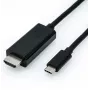 Adaptador de cable de vídeo ROLINE 11.04.5841 USB Type-C a HDMI 2 m negro