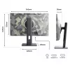 JAPANNEXT JN-IPS238FHD200F-HSP-CAMO monitor de ordenador 61 cm (24 inch) 1920 x 1080 píxeles Full HD LCD negro