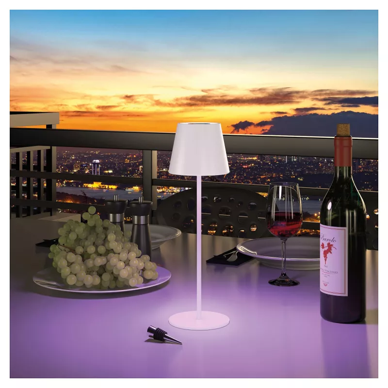 Lámpara de mesa LED RealPower TableLight 360 RGB 3W IP44 1800mAh