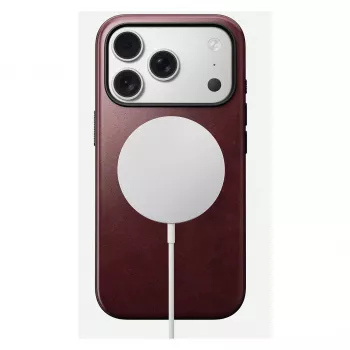 Funda para móvil Nomad Modern Leather Case para iPhone 17 Pro, cuero + TPU + PC, compatible con pantalla de 16 cm (6,3