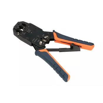Alicates de crimpar RJ45 Extralink 4P+6P+8P con trinquete para conectores modulares, 1 ud.