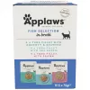 Applaws selección de pescado en caldo, multipack de comida húmeda para gatos, 12 × 70 g
